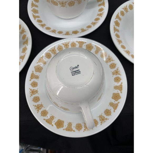 Corelle Butterfly Cup and Saucer Set of 4 - Picture 2 of 4